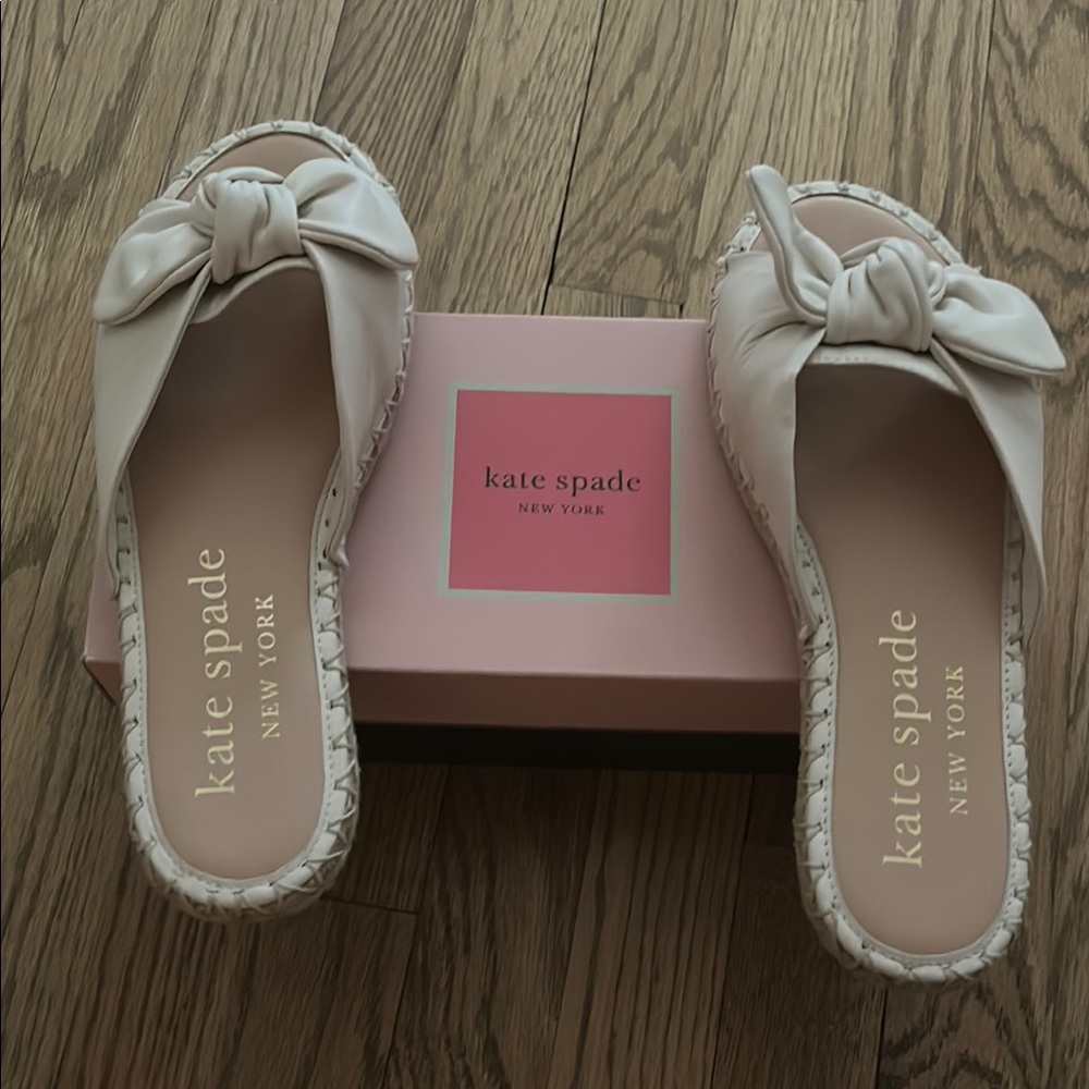 Kate Spade Cream Mules Chic and Comfortable